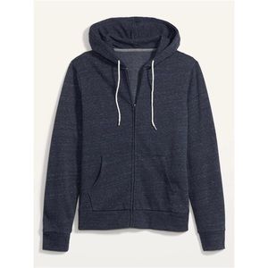 Soft Zip Front Space-Dyed Hoodie